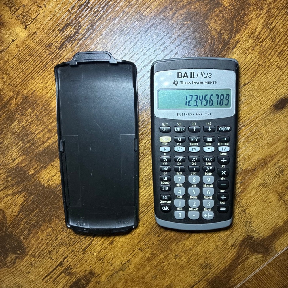 Texas Instruments BA II Plus Financial Calculator Business‎ Analyst Cover Tested